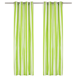 Дневные шторы VLX Fabric, белый/зеленый, 1400 мм x 2250 мм