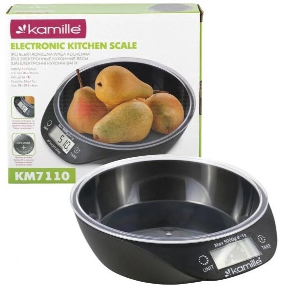 Elektrooniline köögikaal Kamille Kitchen Scales, must
