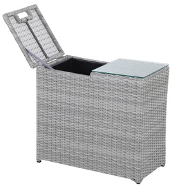 Dārza galds Home4you Ascot Garden Side Table, pelēka, 67 cm x 34 cm x 60 cm