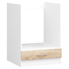 Нижний кухонный шкаф Akord Lima S60KU, белый/дуб сонома, 55 см x 60 см x 82 см