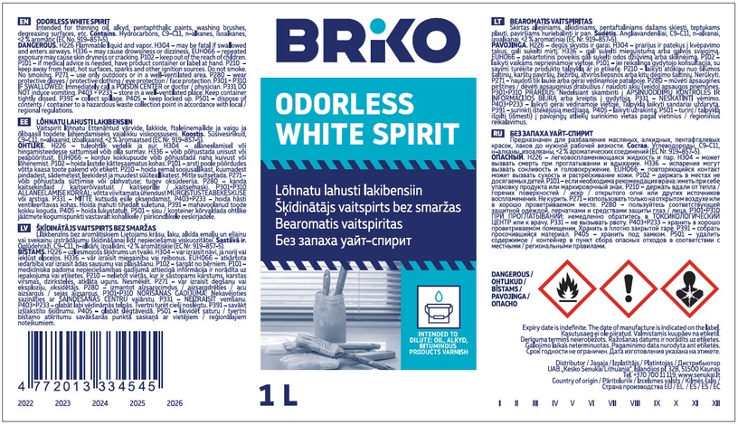 Разбавитель Briko Bearomatis, 1 л
