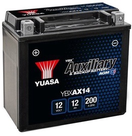 Аккумулятор Yuasa YBXAX14, 12 В, 12 Ач, 200 а