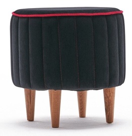 Пуф Hanah Home Lindy, черный, 40 см x 40 см x 40 см