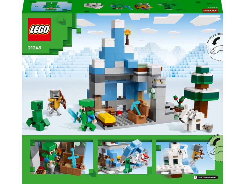 Konstruktor LEGO® Minecraft® Külmunud mäetipud 21243, 304 tk