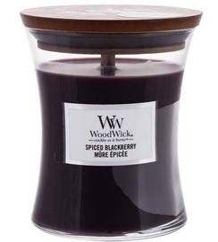 Svece, aromātiskā WoodWick Spiced Blackberry, 65 h, 275 g, 120 mm x 98 mm