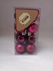 Eglutės žaisliukų komplektas Christmas Touch, 4 cm, 16 vnt.