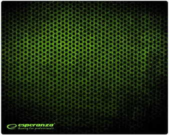 Коврик для мыши Esperanza EGP103G, 30 см x 40 см x 0.3 см, черный/зеленый