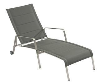 Home4you Beverly Deck Chair Grey
