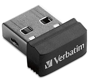 USB zibatmiņa Verbatim Store 'n' Stay Nano, melna, 32 GB