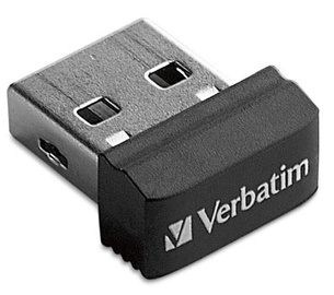 USB atmintinė Verbatim Store 'n' Stay Nano, juoda, 32 GB