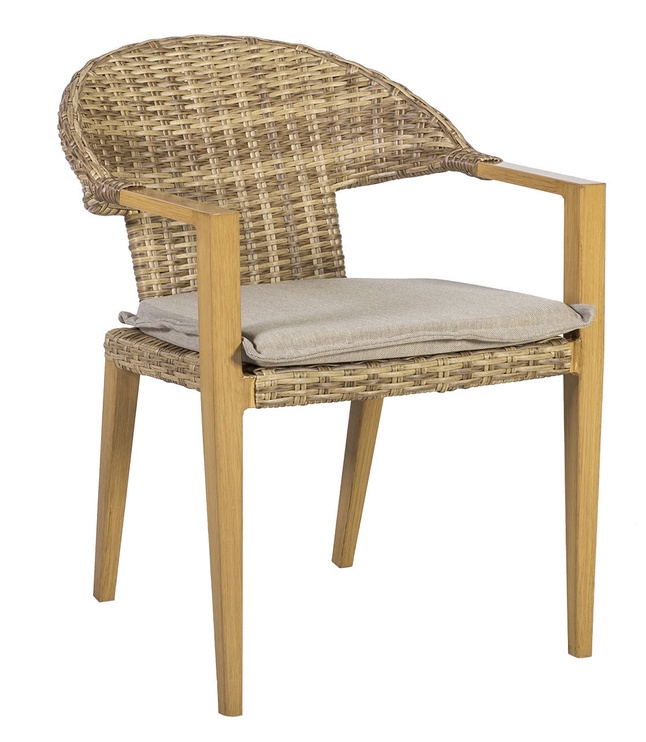 Садовый стул Home4you Greenwood, коричневый, 58 см x 60 см x 80 см