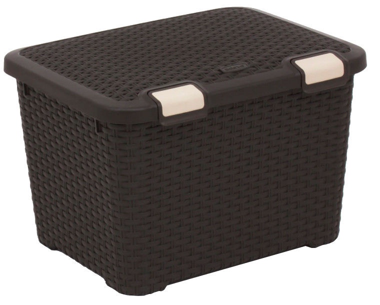 Kaanega hoiukarp Curver Style, 43 l, pruun, 50 x 40 x 33 cm
