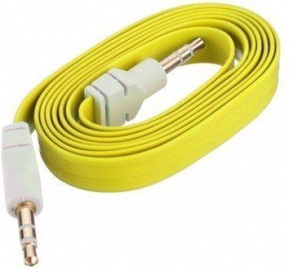 Mocco Flat Premium 3.5mm To 3.5mm AUX Cable 90cm Yellow