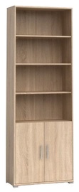 Black Red White Office I Shelf Sonoma Oak