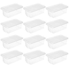Songmics Plastic Shoe Box White 12pcs