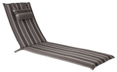 Home4you Wicker Deck Chair Pad 55x195x3cm Gray