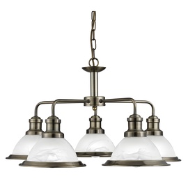 Retro stiliaus pakabinamas šviestuvas Searchlight Bistro 1595-5AB, 5 x 7W E27