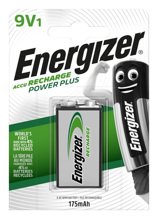 Аккумуляторные батарейки Energizer HR22, 9 V, 175 мАч