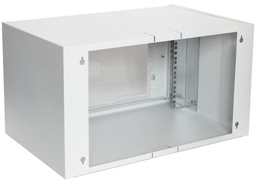 Assmann Wall Cabinet 19'' 6U/550x350mm Glass Grey