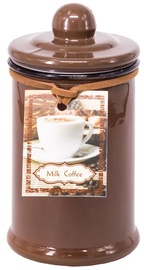 Home4you Candle In Jar Pottery D6xH11.5cm Brown