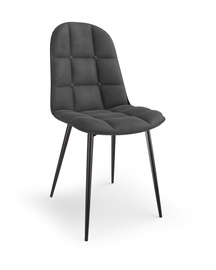 Ēdamistabas krēsls K417, melna/pelēka, 560 cm x 440 cm x 87 cm