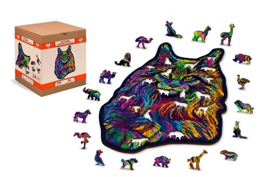 3D пазл Wooden City Rainbow wild cat, 274 шт.