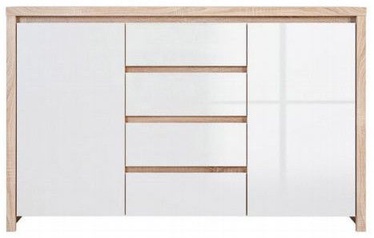 Black Red White Chest Kaspian KOM2D4S Sonoma Oak/White