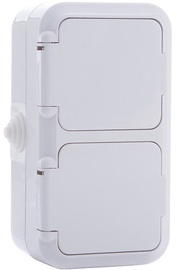 ROZETE VIKA PA16-303 1+1 IP44/54 BALTA