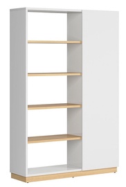 Black Red White Denton Open Bookshelf 120cm Oak/White