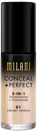 Tonālais krēms Milani Conceal + Perfect 01 Creamy Vanilla, 30 ml