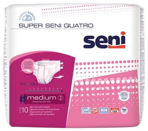 Autiņbiksītes Seni Super Seni Quatro Adult Diapers 10pcs Medium