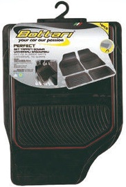 Резиновый автомобильный коврик Bottari Perfect Universal Black/Red, 4 шт.