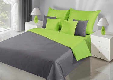 Gultas veļas komplekts DecoKing Nova, zaļa/pelēka, 135x200/80x80 cm