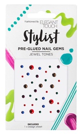Küünekleebis Elegant Touch Pre Glued Nail Gems Jewel Tones