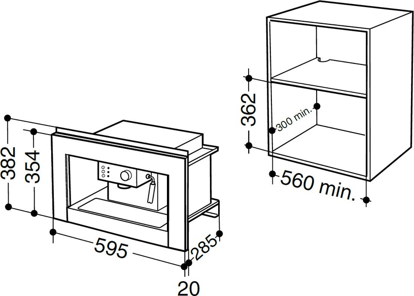Iebūvēts kafijas automāts Whirlpool ACE 010 IX