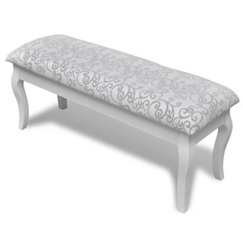Pink VLX Dressing Stool Luxurious Fabric 240564, valge, 1100 mm x 360 mm x 460 mm