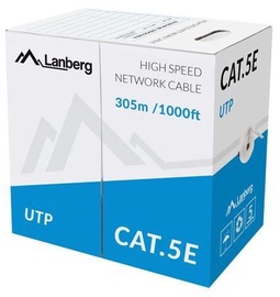 Провод Lanberg Patch UTP CAT5e, Nėra, 305 м, серый