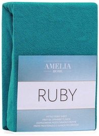 Voodilina AmeliaHome Ruby, sinine, 180x200 cm, kummiga