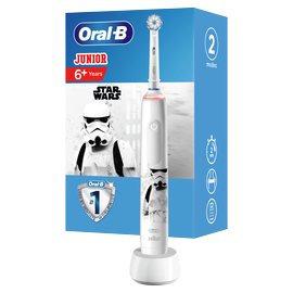 Elektriskā zobu birste Braun Oral-B Pro3 Junior Star Wars, balta/melna