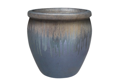 Puķu pods Domoletti OP16-479_L, keramika, Ø 520 mm, zila/brūna