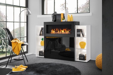 ASM Camino Chest Of Drawers LED w/ Fireplace Black/White