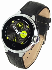 Garett Women Karen Silver Black Leather