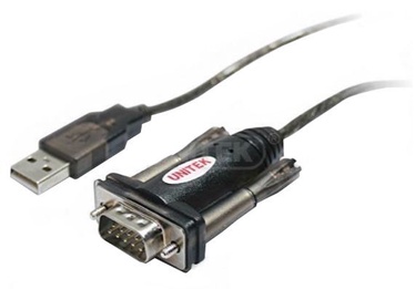 Adapteris Unitek USB to DB9 USB A male, DB9 male, melna