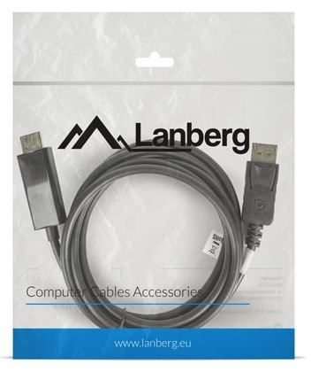 Juhe Lanberg DisplayPort / HDMI Display port male, HDMI A male, 3 m, must