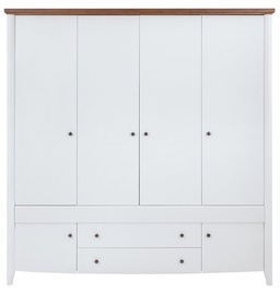 Гардероб Black Red White Kalio SZF6D2S White, 213x59.5x218.5 см