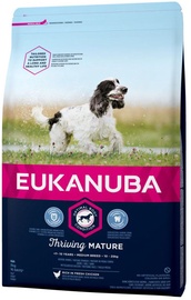 Сухой корм для собак Eukanuba Mature, курица, 15 кг