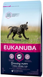 Sausā suņu barība Eukanuba Growing, vistas gaļa, 15 kg