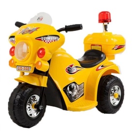 Childrens Motorcycle With Side Wheels Yellow WDLQ998