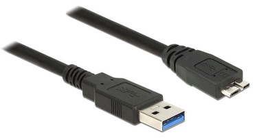 Провод Delock USB to USB-micro USB 3.0 A male, Micro USB 3.0 B male, 2 м, черный