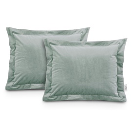 Наволочка для декоративной подушки AmeliaHome Velvet, зеленый, 500 мм x 700 мм, 2 шт.